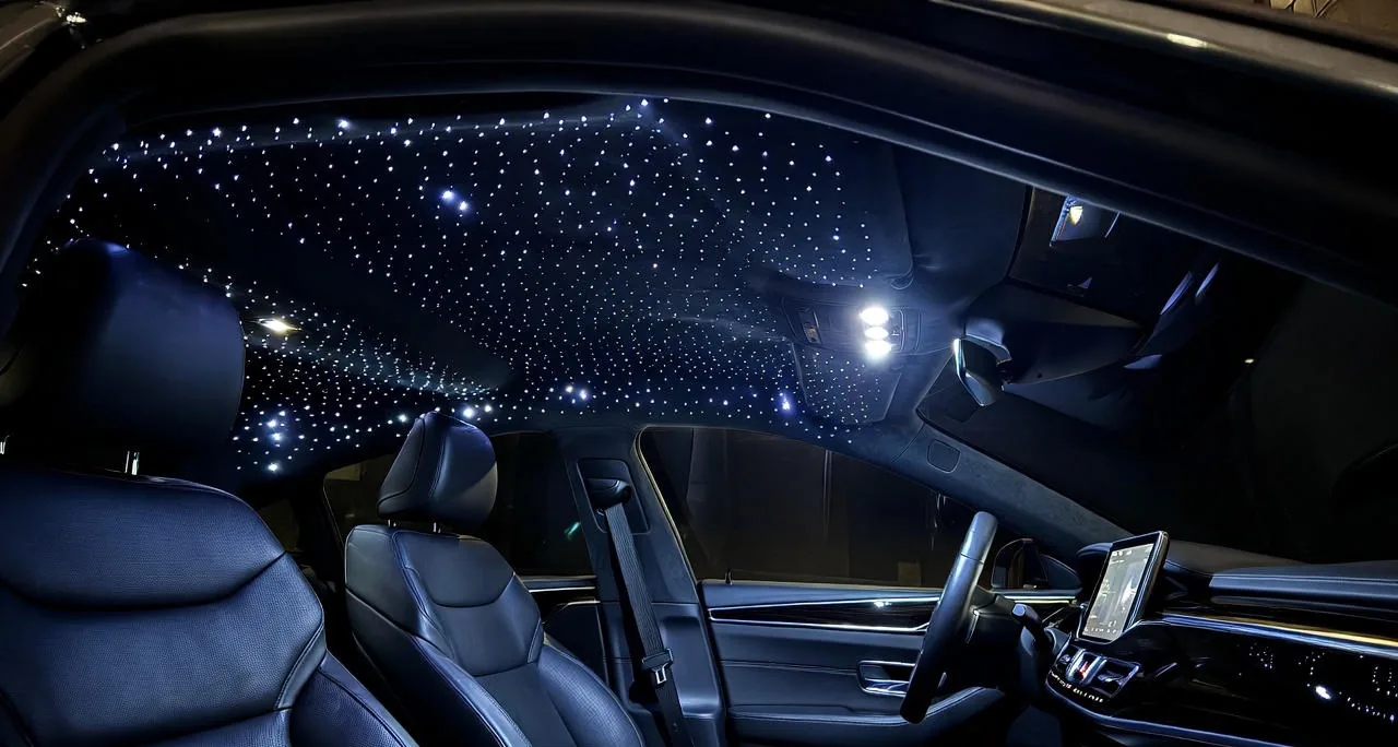 Starlight headliner fiber optic ceiling installation by Wrap Senators Ottawa